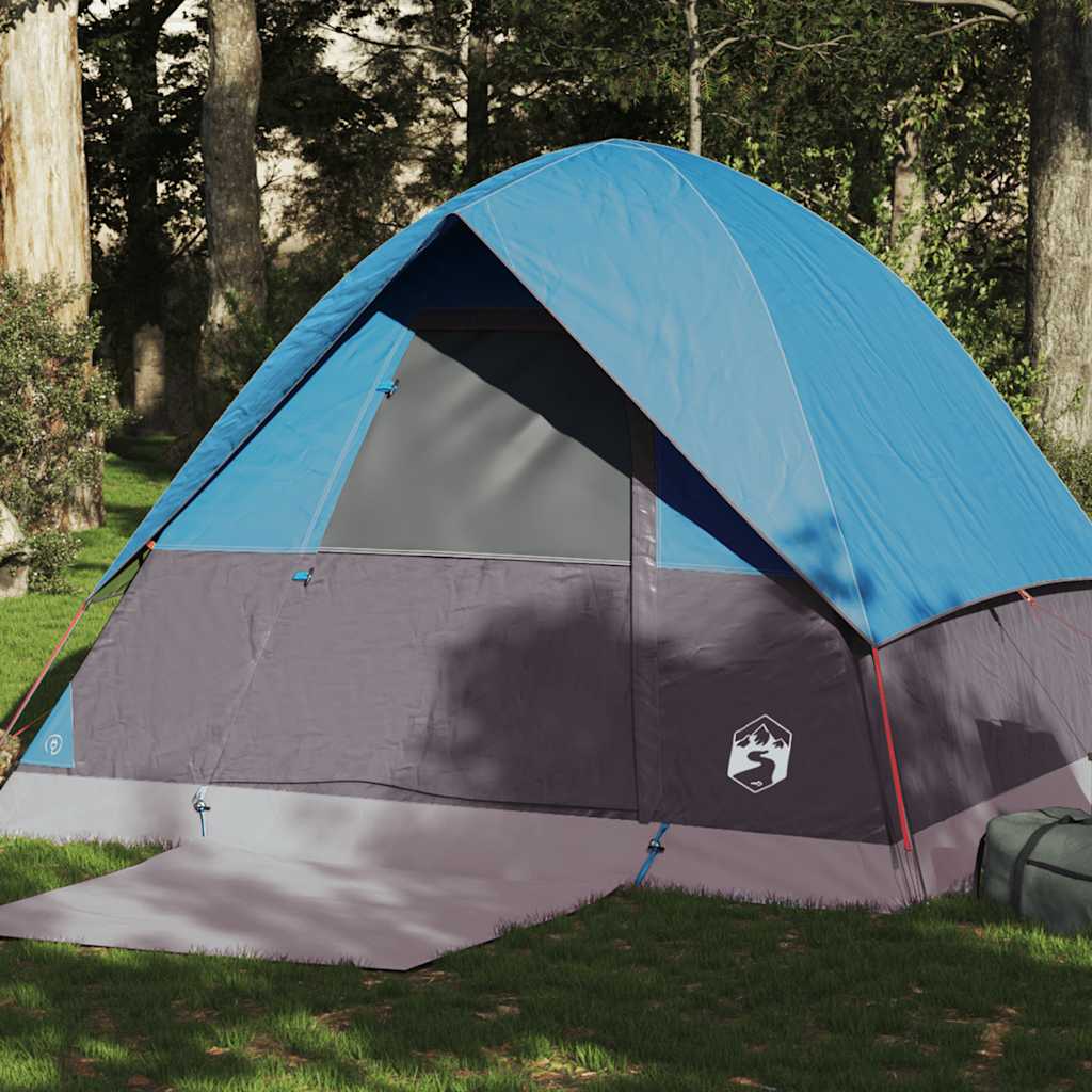 Camping Tent Dome 4-Person Blue Waterproof - vid-94700 - Charlotte Dunes