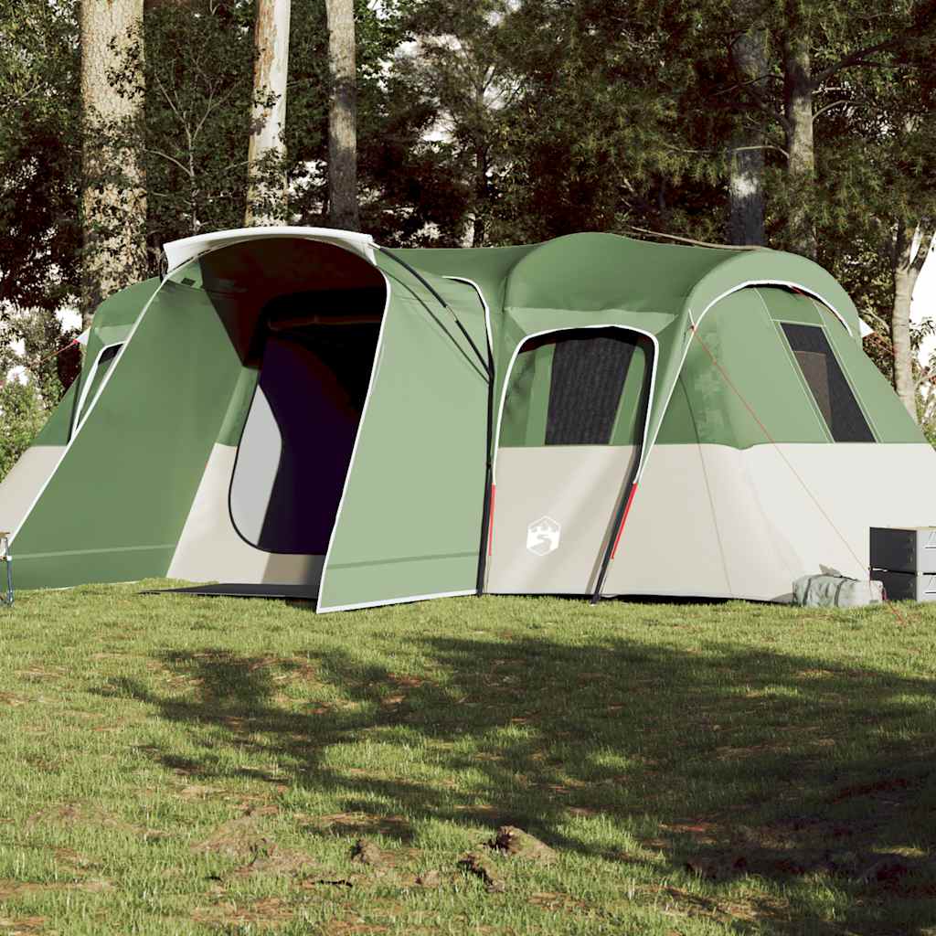 Family Tent Tunnel 16-Person Green Waterproof - Sid & Sam