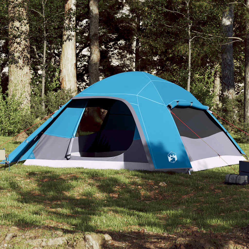 Family Tent Dome 6-Person Blue Waterproof - Millennium Furniture