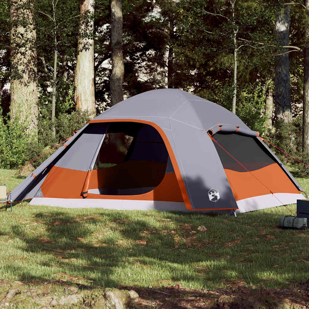 Family Tent Dome 6-Person Grey Waterproof - Sid & Sam