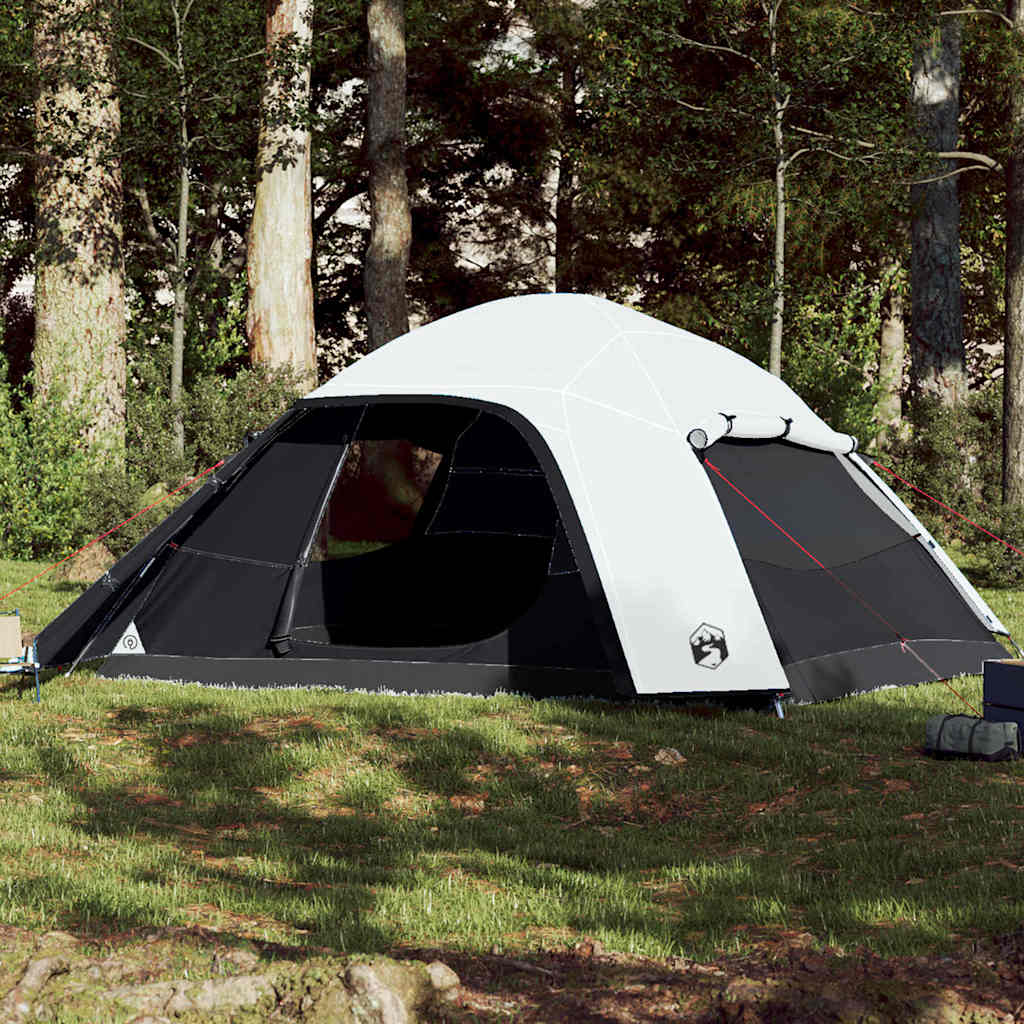 Family Tent Dome 6-Person White Blackout Fabric Waterproof - Decor Base