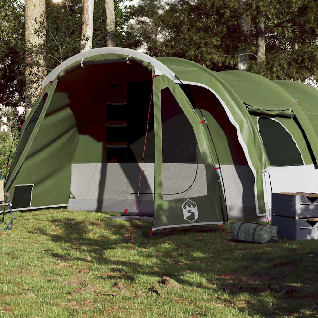 Family Tent Tunnel 8-Person Green Waterproof - Charlotte Dunes