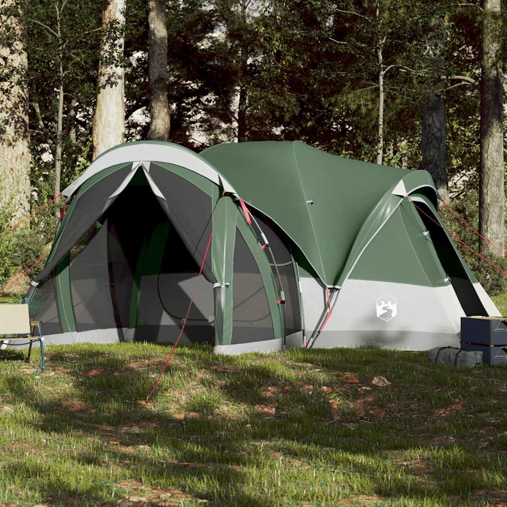 Family Tent Tipi 8-Person Green Waterproof - vid-94737 - Charlotte Dunes