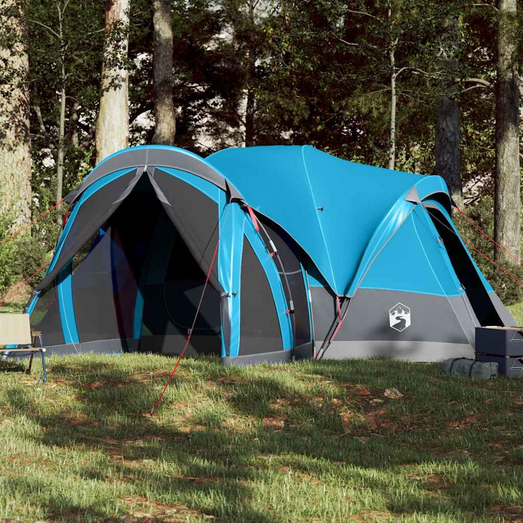 Family Tent Tipi 8-Person Blue Waterproof - vid-94738 - Charlotte Dunes