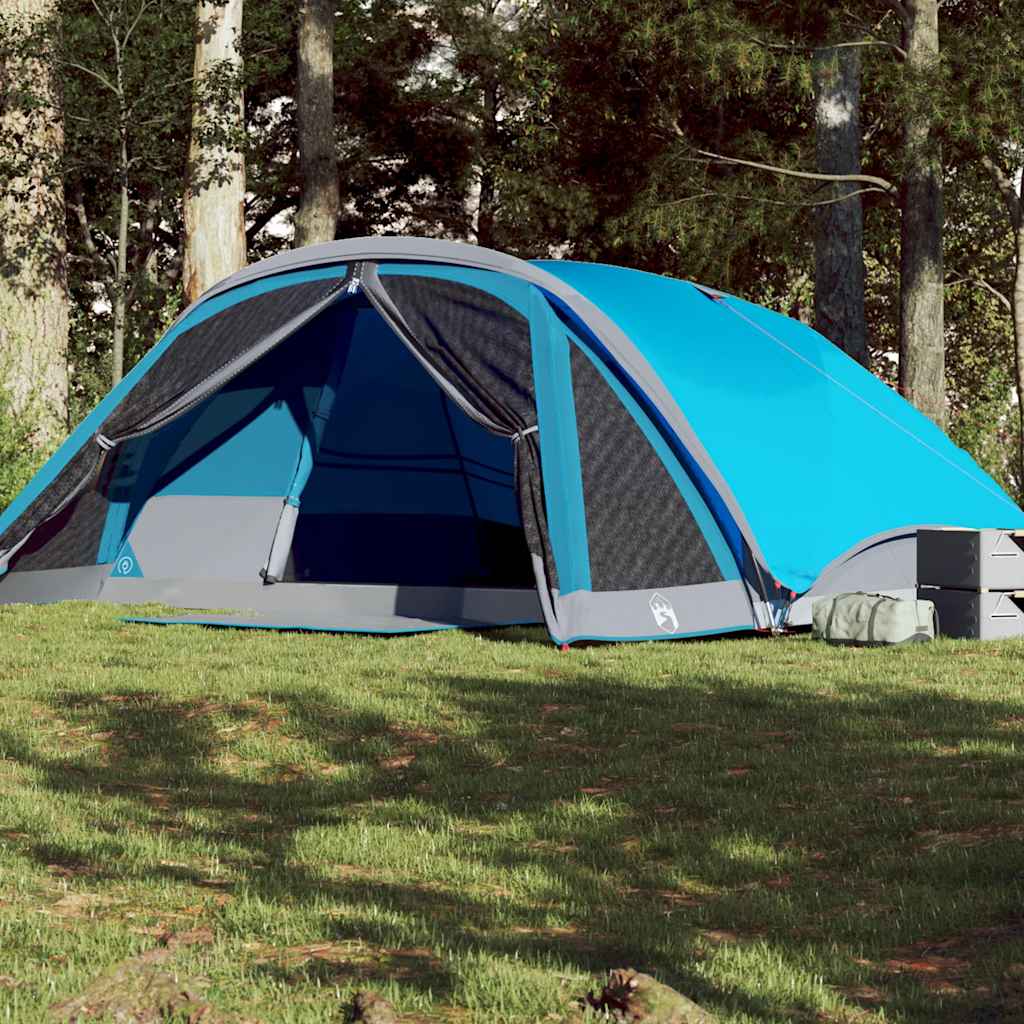 Family Tent Cabin 6-Person Blue Waterproof - Casper Homes