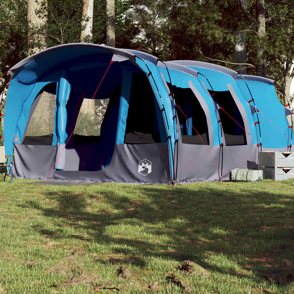 Family Tent Tunnel 8-Person Blue Waterproof - Brittle & Co
