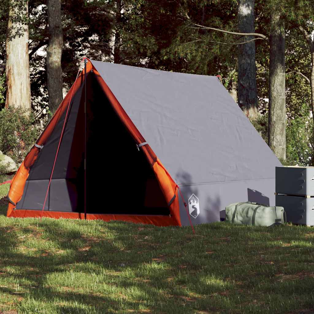 Camping Tent A-Frame 2-Person Grey Waterproof - Charlotte Dunes