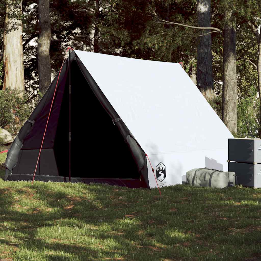 Camping Tent A-Frame 2-Person White Blackout Fabric Waterproof - Charlotte Dunes