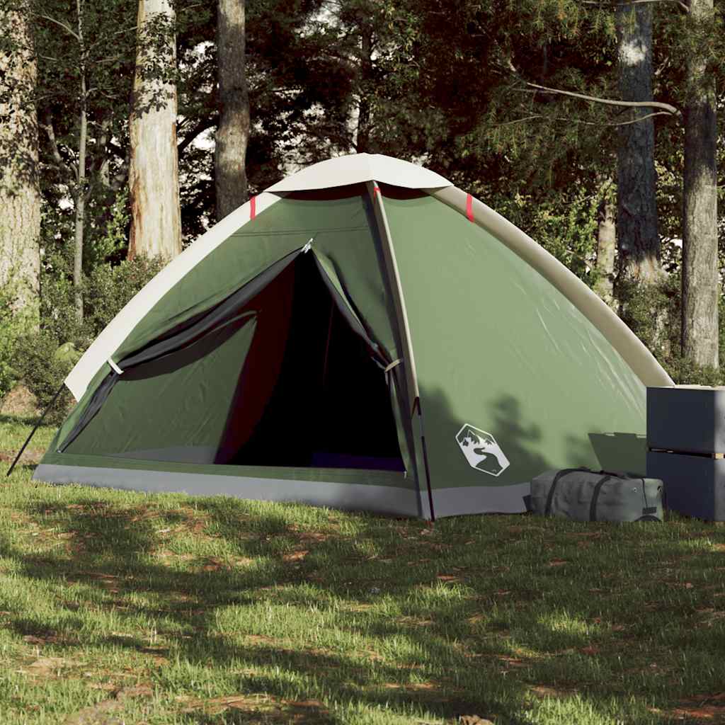Camping Tent Dome 4-Person Green Waterproof - vid-94762 - Charlotte Dunes