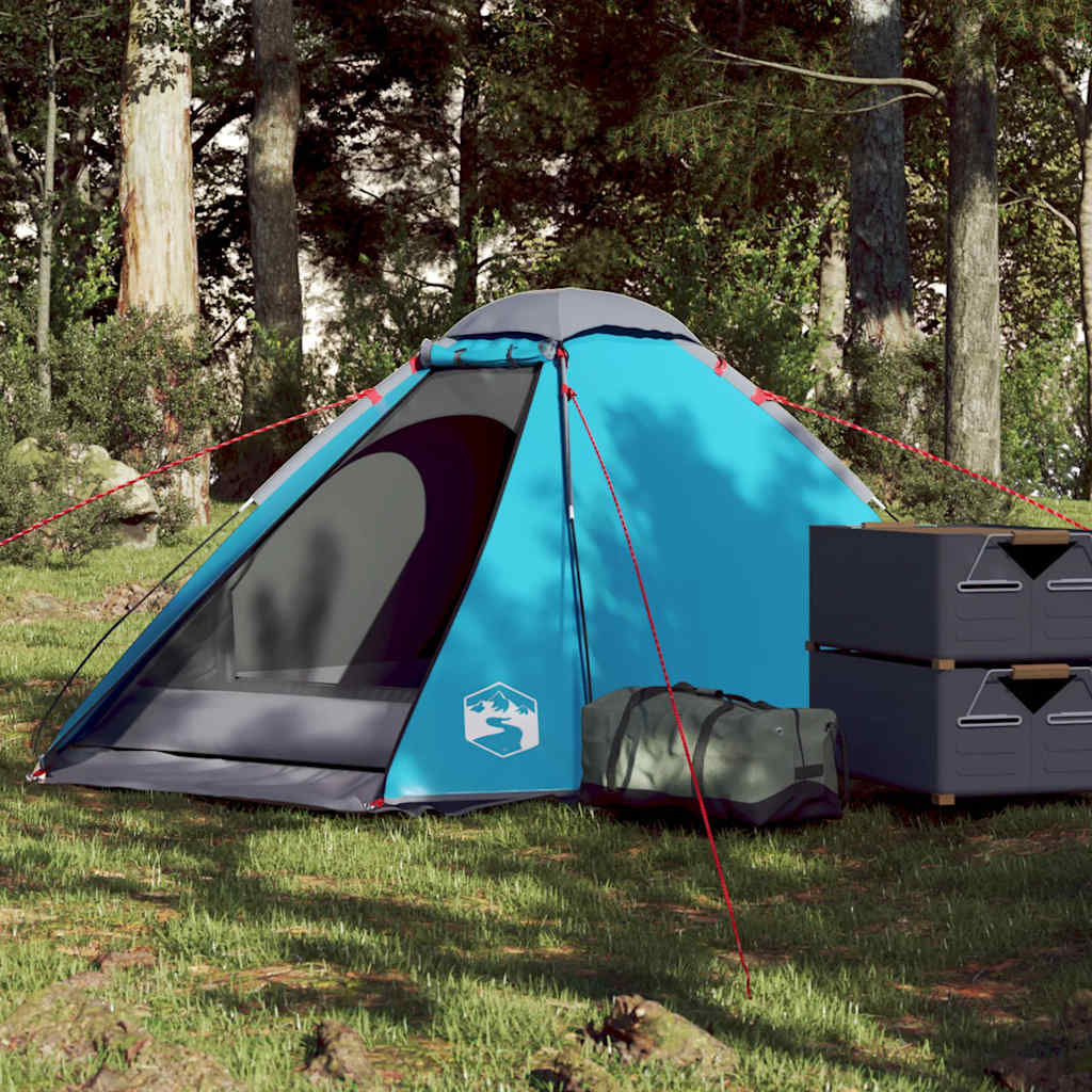 Camping Tent Dome 2-Person Blue Waterproof - vid-94766 - Charlotte Dunes