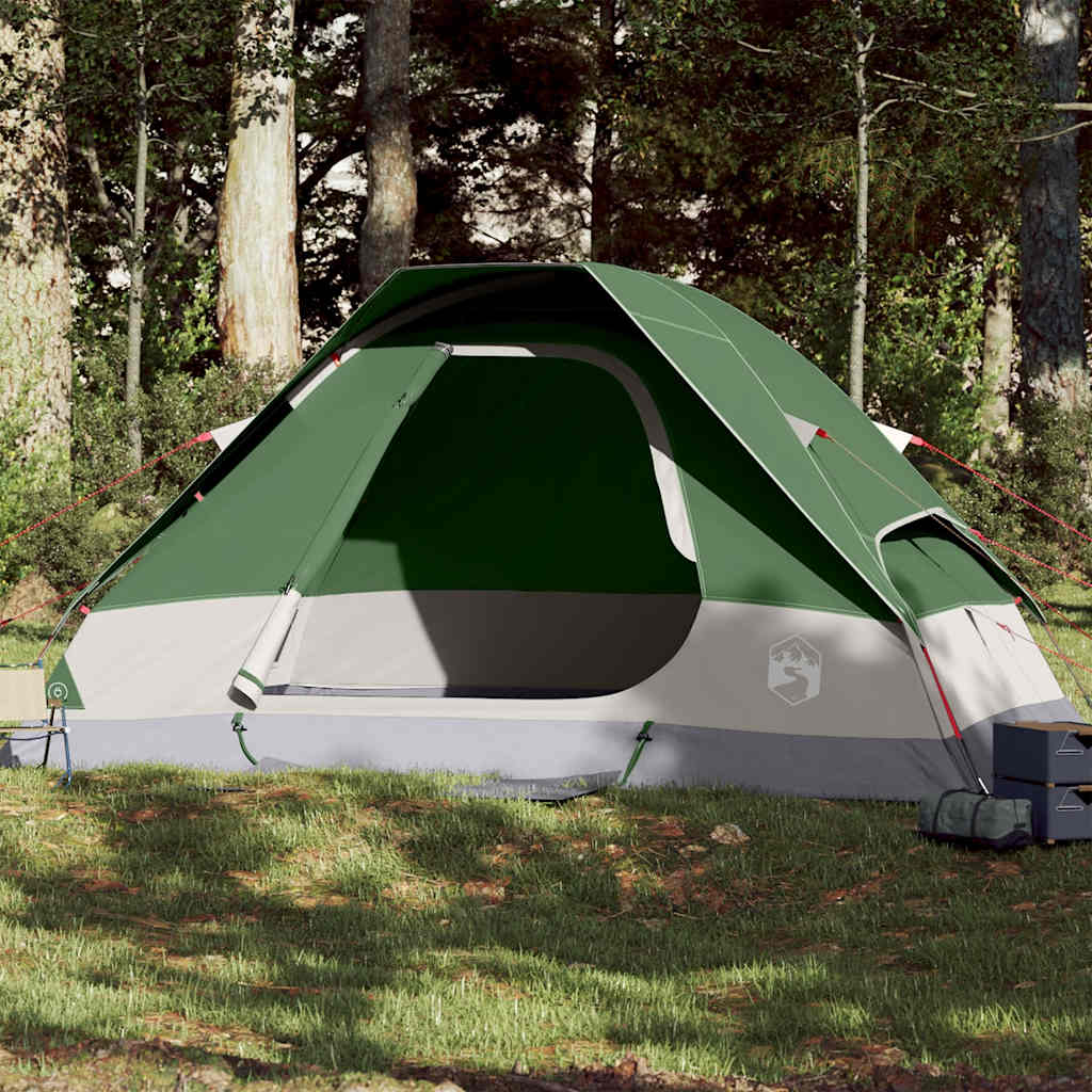 Family Tent Dome 6-Person Green Waterproof - vid-94781 - Charlotte Dunes