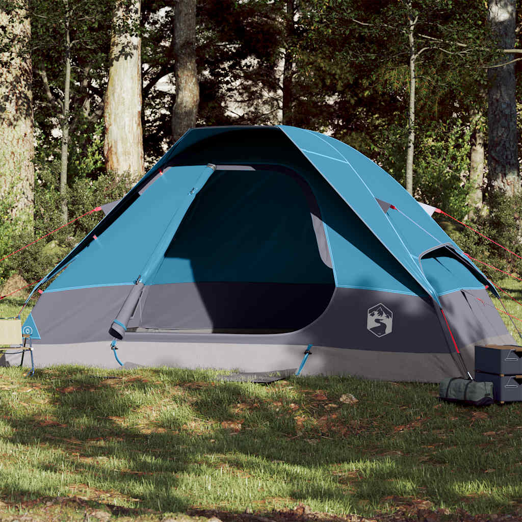 Family Tent Dome 6-Person Blue Waterproof - vid-94782 - Charlotte Dunes
