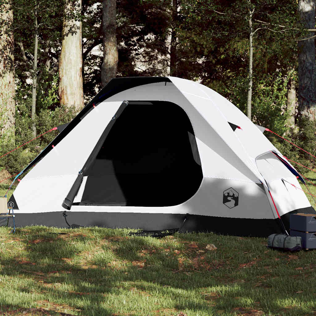 Family Tent Dome 6-Person White Blackout Fabric Waterproof - vid-94784 - Charlotte Dunes