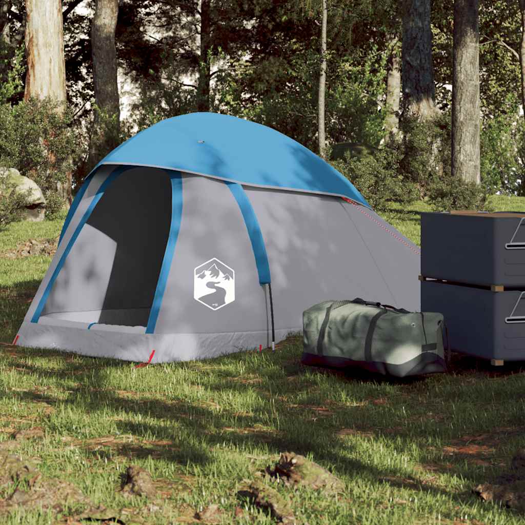 Camping Tent Dome 1-Person Blue Waterproof - Direct Imports