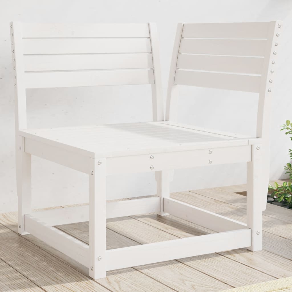 Garden Sofa Corner White 73x73x78 cm Solid Wood Pine - Style and Chic