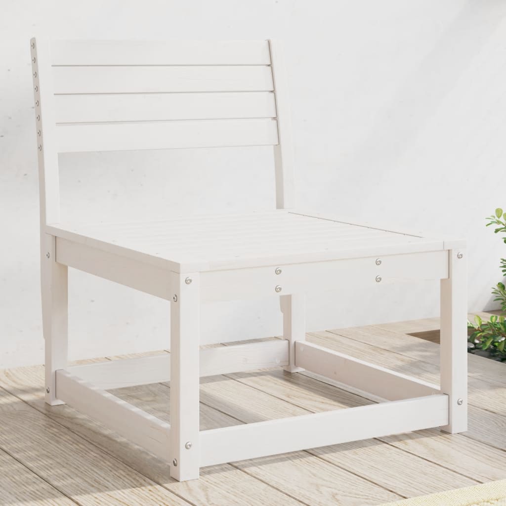 Garden Sofa White Solid Wood Pine - All Things Good