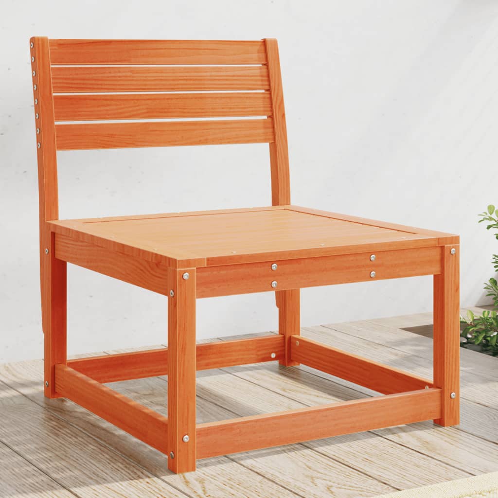 Garden Sofa Wax Brown Solid Wood Pine - Style and Chic