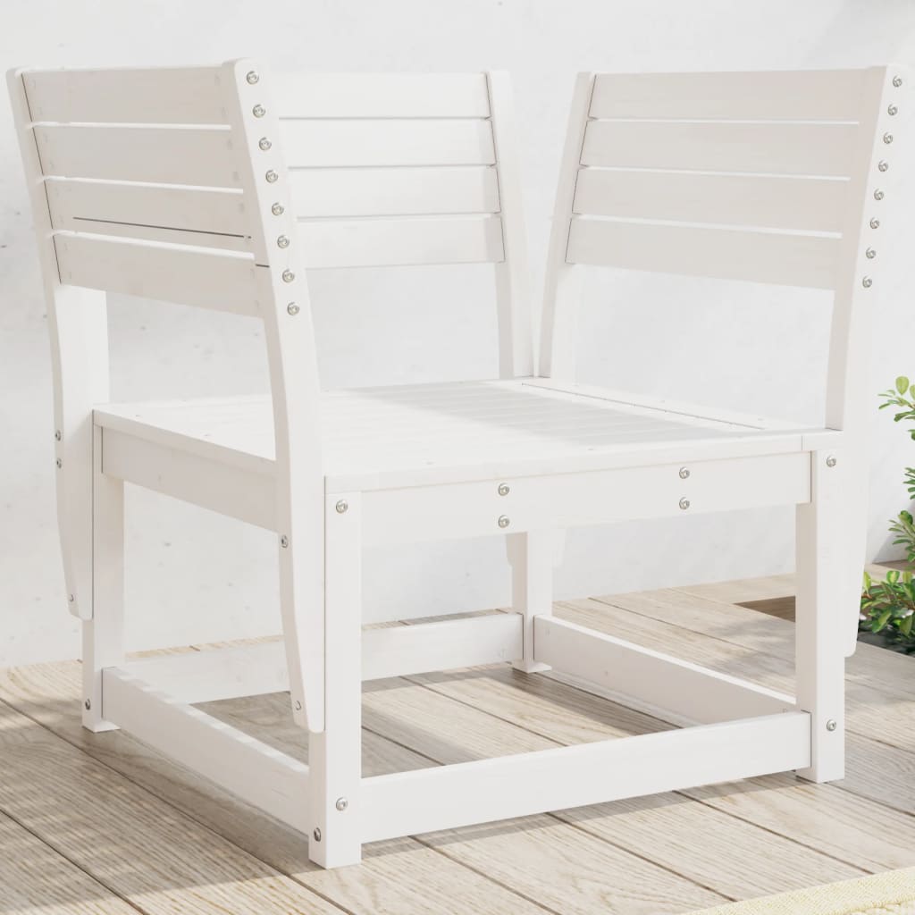 Garden Chair White Solid Wood Pine - Merkel Designers