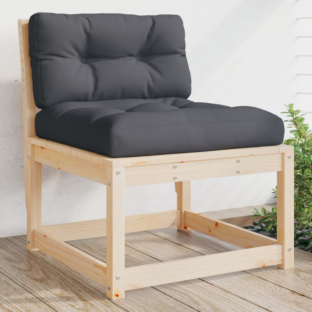 Garden Sofa with Cushions Solid Wood Pine - Merkel Designers