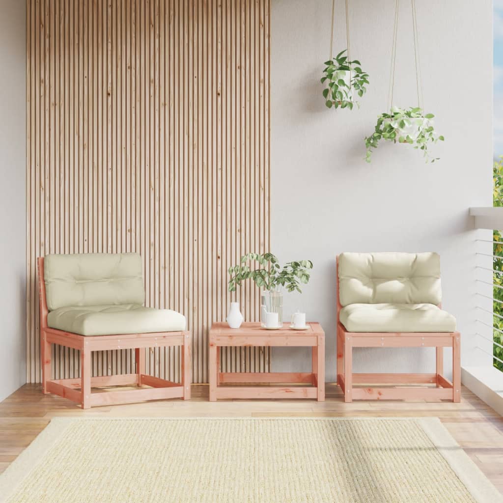 Garden Sofas with Cushions 2pcs Solid Wood Douglas - Merkel Designers