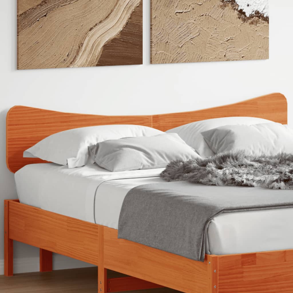 Headboard Wax Brown 140 cm Solid Wood Pine - Brittle & Co
