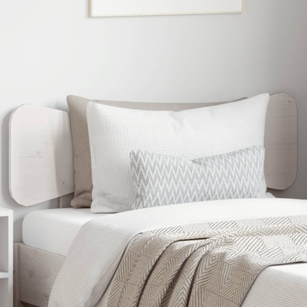 Headboard White 100 cm Solid Wood Pine - Brittle & Co