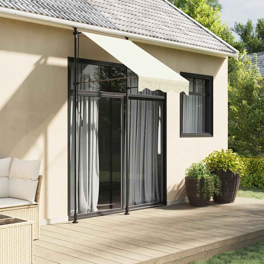 Retractable Awning Cream 100x150 cm Fabric and Steel - Direct Imports