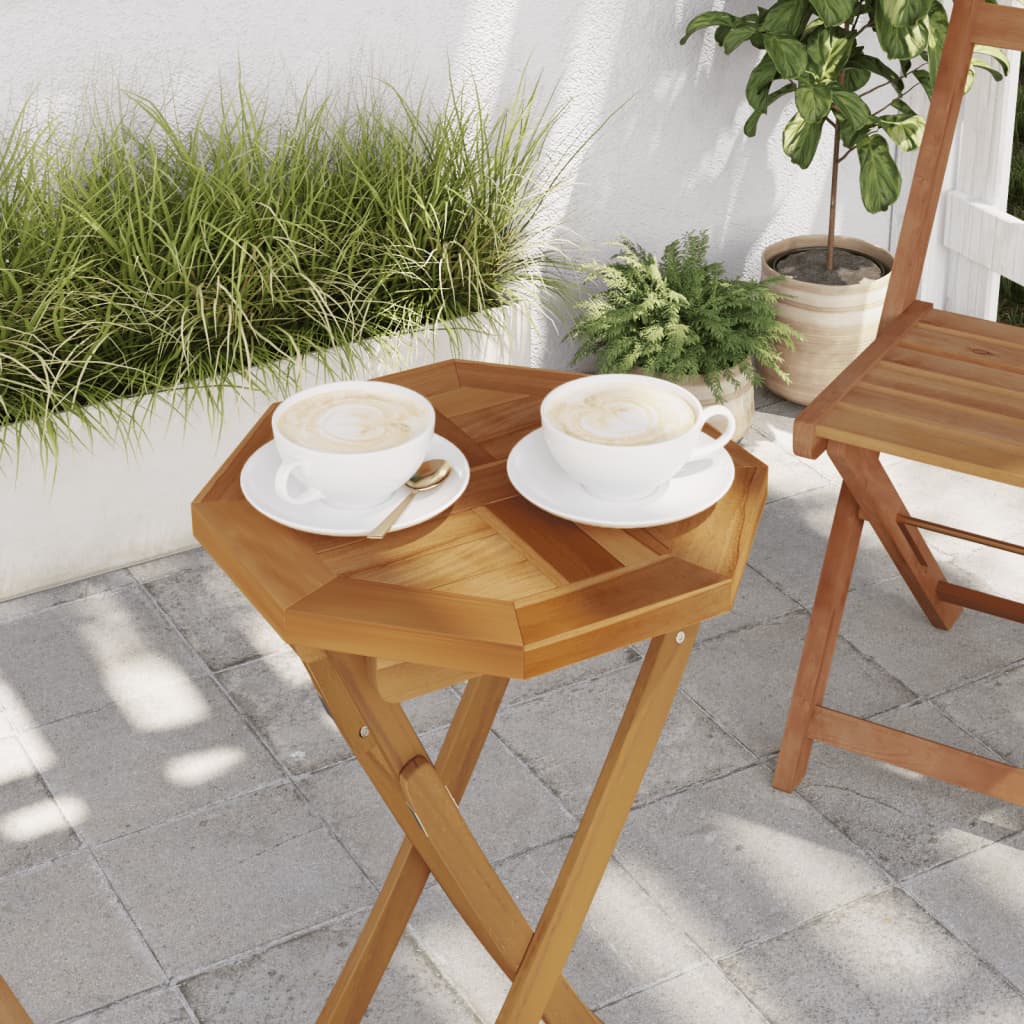 Table Top 40x40x2.5 cm Octagonal Solid Wood Teak - All Things Good