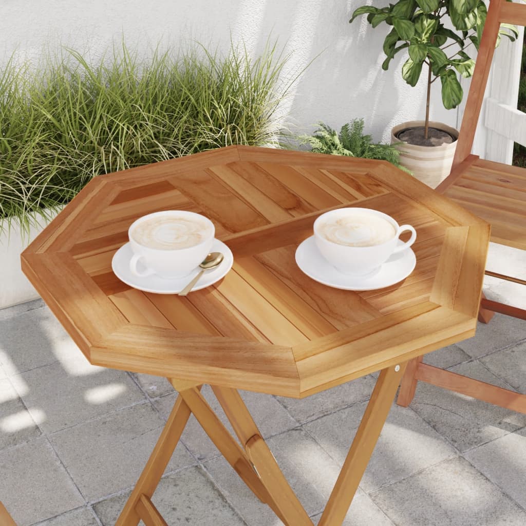 Table Top 60x60x2.5 cm Octagonal Solid Wood Teak - Casper Homes