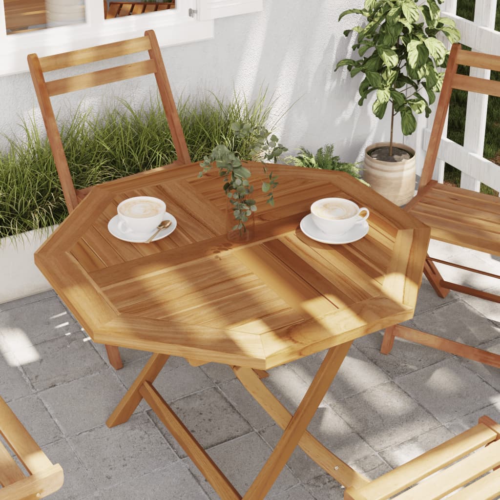 Table Top 80x80x2.5 cm Octagonal Solid Wood Teak - Merkel Designers