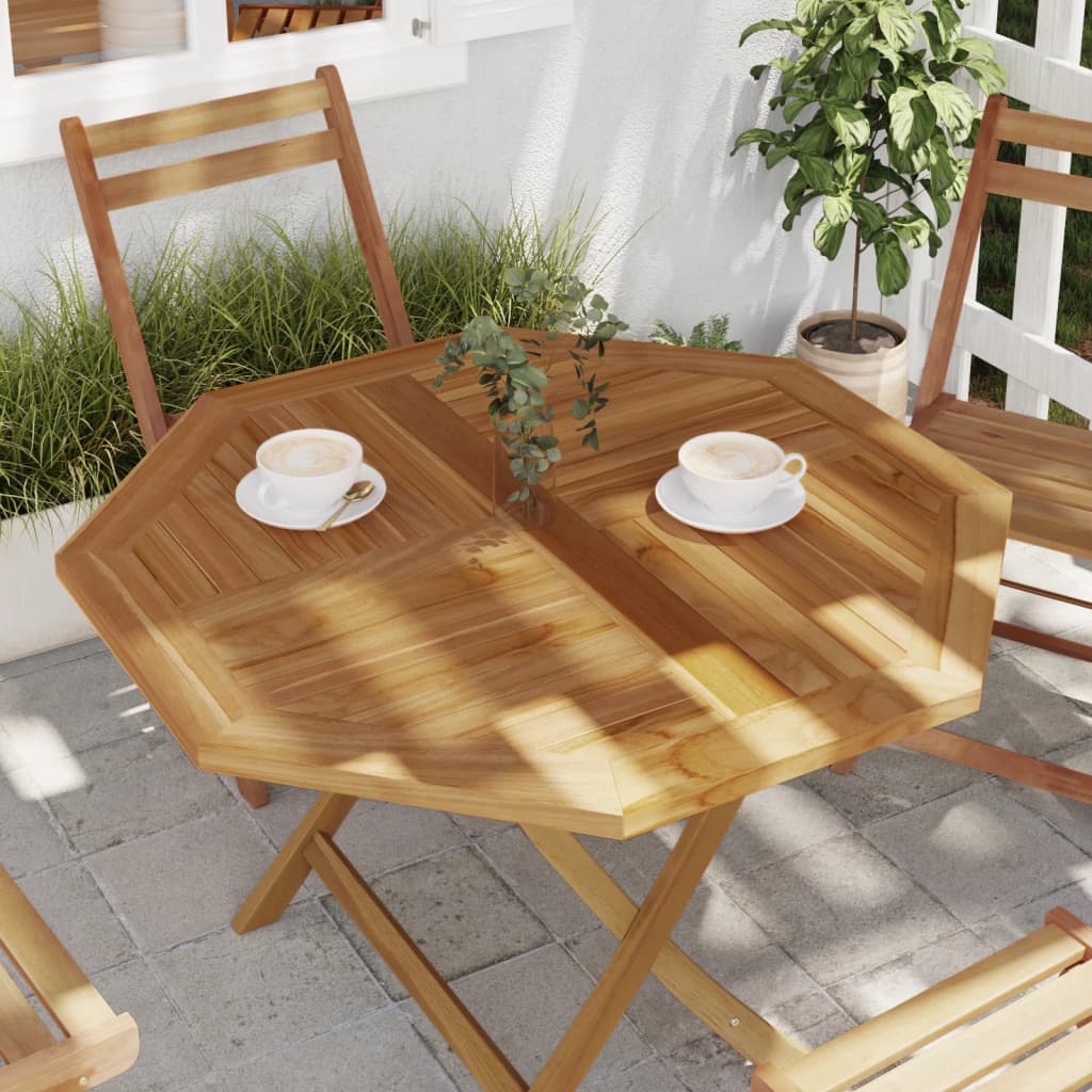 Table Top 90x90x2.5 cm Octagonal Solid Wood Teak - Merkel Designers