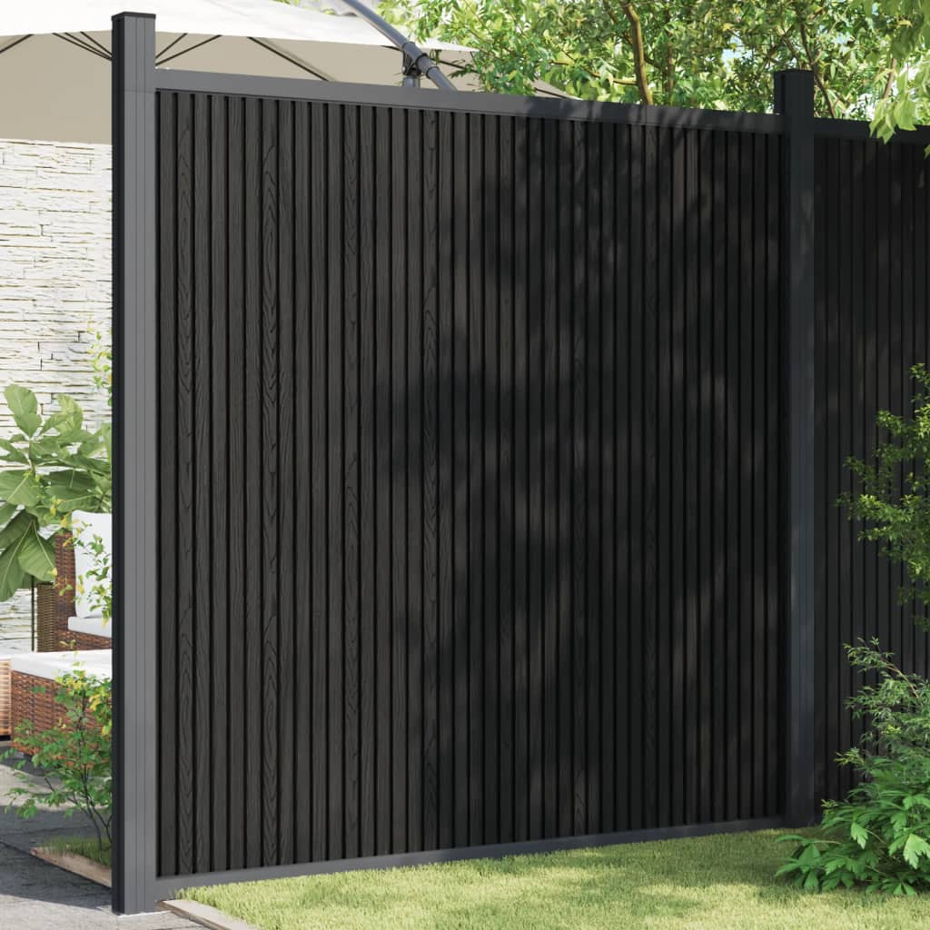 Fence Panel Grey 173x186 cm WPC - Style and Chic