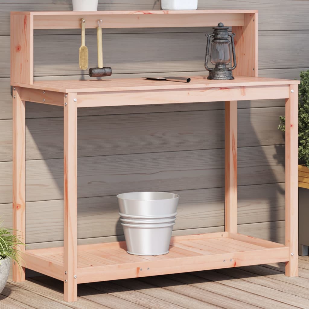 Potting Table with Shelves 108x50x109.5 cm Solid Wood Douglas - Merkel Designers