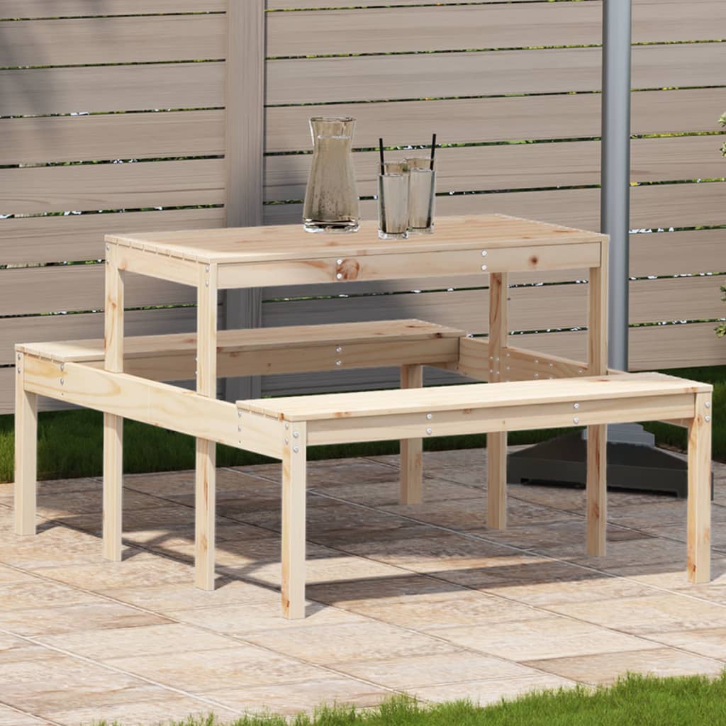Picnic Table 110x134x75 cm Solid Wood Pine - All Things Good