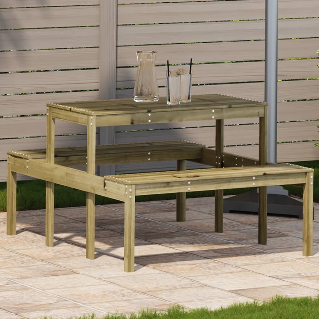 Picnic Table 110x134x75 cm Impregnated Wood Pine - Style and Chic