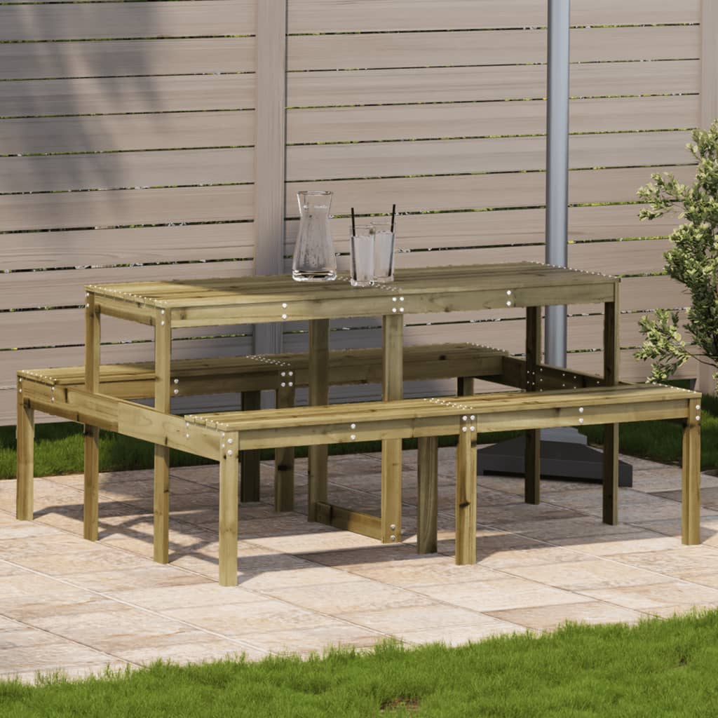 Picnic Table 160x134x75 cm Impregnated Wood Pine - The Home Maker