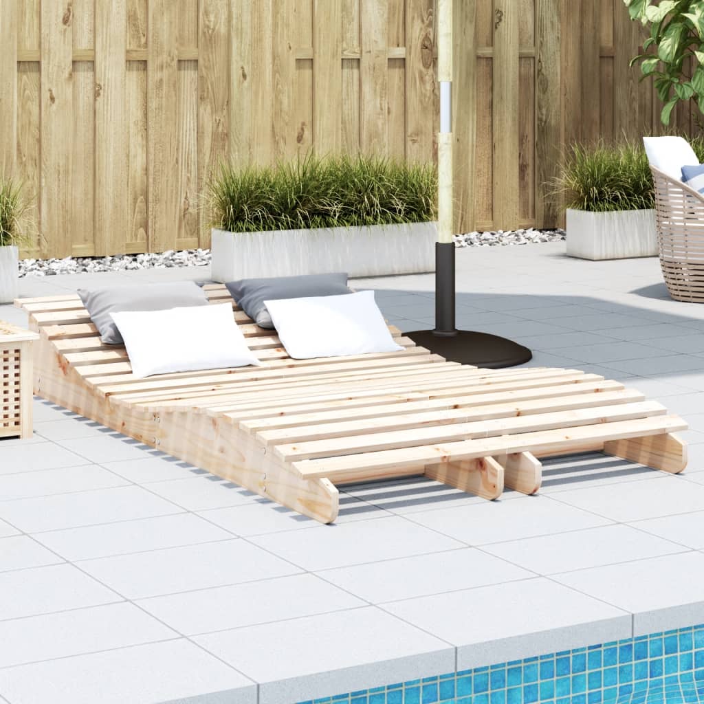 Sun Loungers 2 pcs 205x60x31.5 cm Solid Wood Pine - Merkel Designers