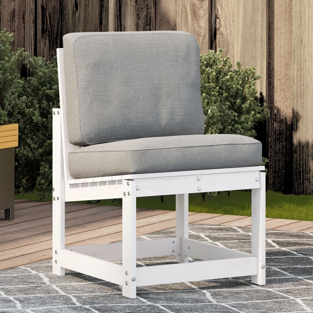Garden Chair White 50.5x55x77 cm Solid Wood Pine - Merkel Designers