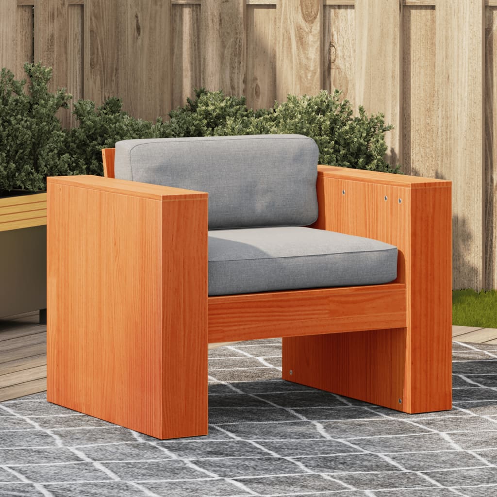 Garden Sofa Wax Brown 79x60x62 cm Solid Wood Pine - Merkel Designers
