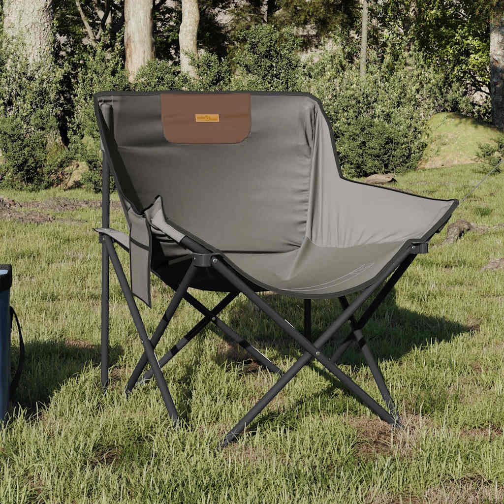 Camping Chairs with Pocket Foldable 2 pcs Grey - All Things Good