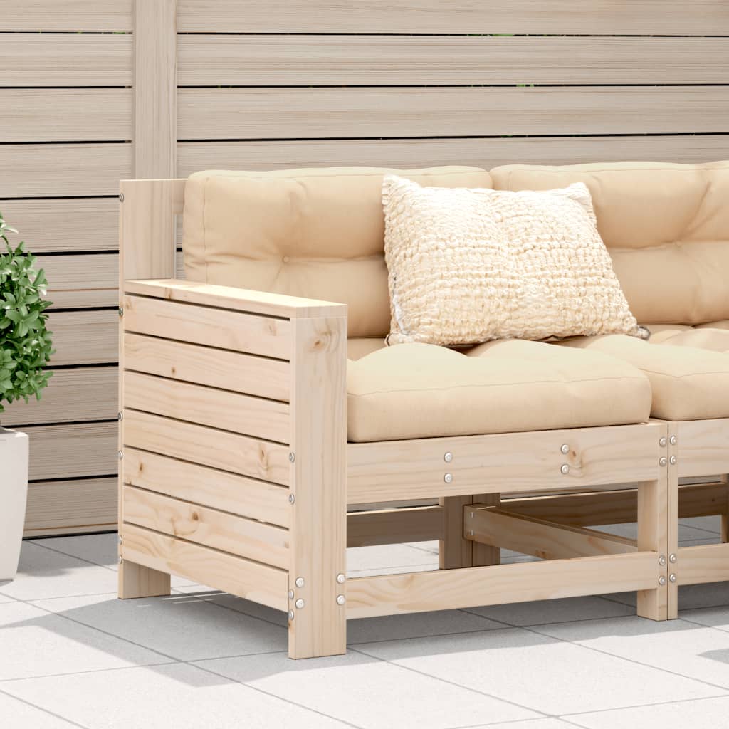Garden Armrest Sofa 69x62x70.5 cm Solid Wood Pine - Merkel Designers