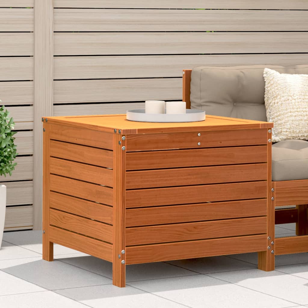Garden Footstool Wax Brown 62x63.5x53.5 cm Solid Wood Pine - R and M Furniture