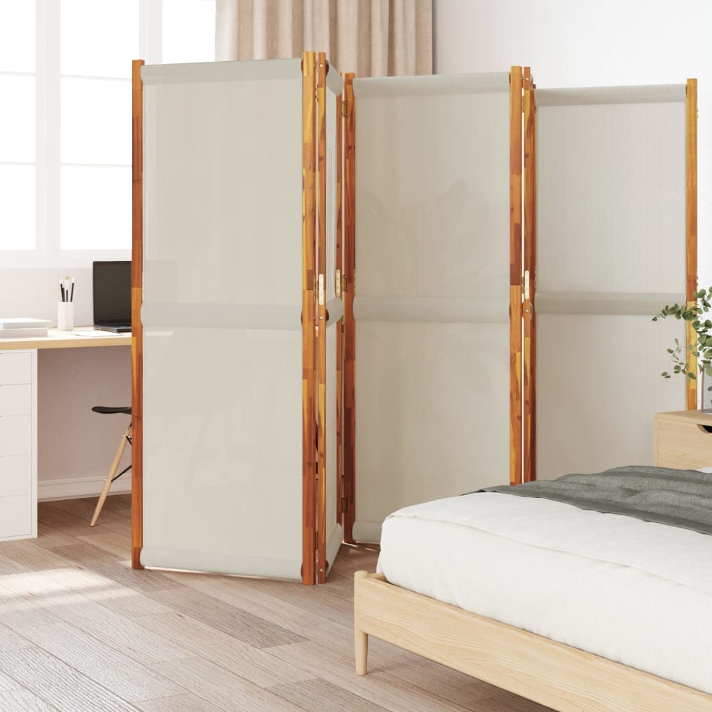 5-Panel Room Divider Light Grey 350x180 cm - Style and Chic