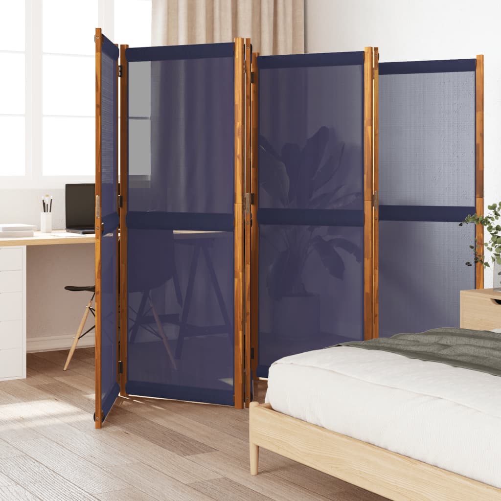 6-Panel Room Divider Dark Blue 420x180 cm - Style and Chic