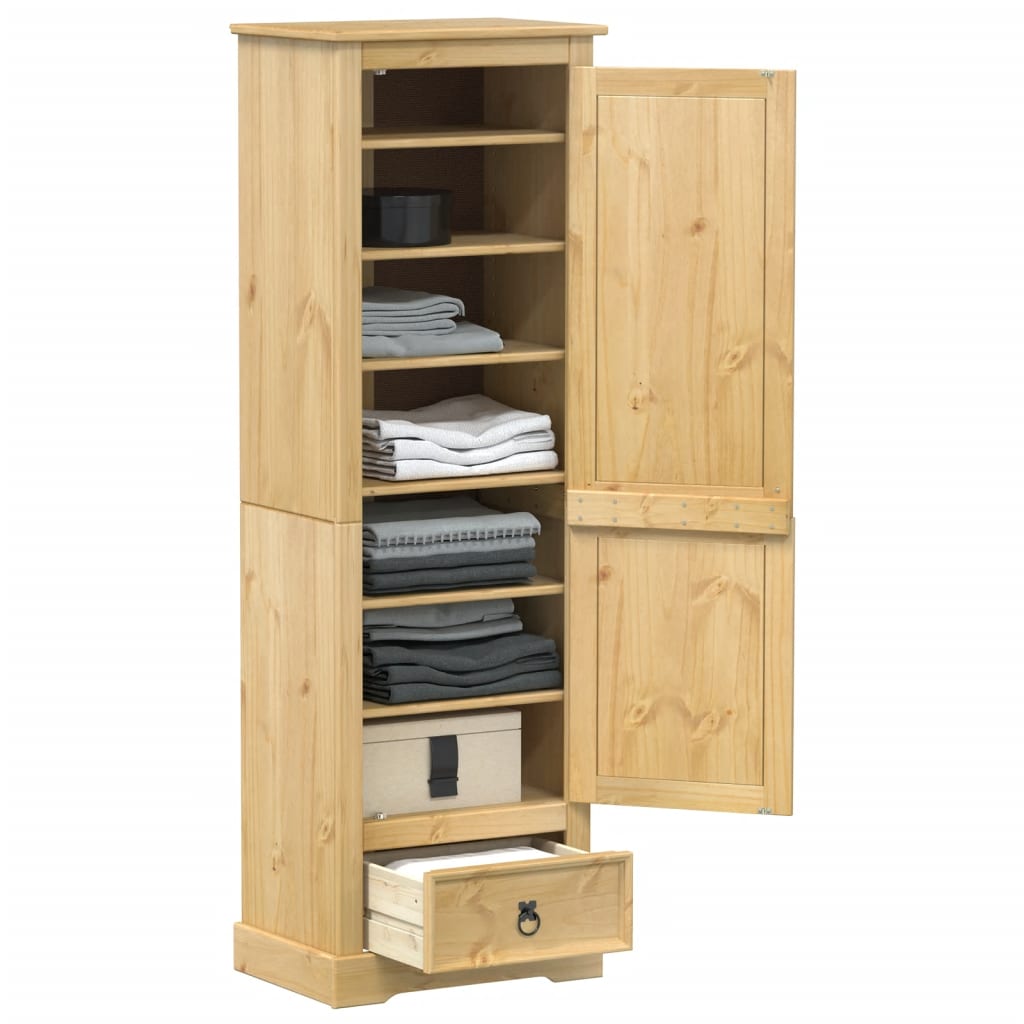 Wardrobe Corona 55x38x170 cm Solid Wood Pine - Charlotte Dunes