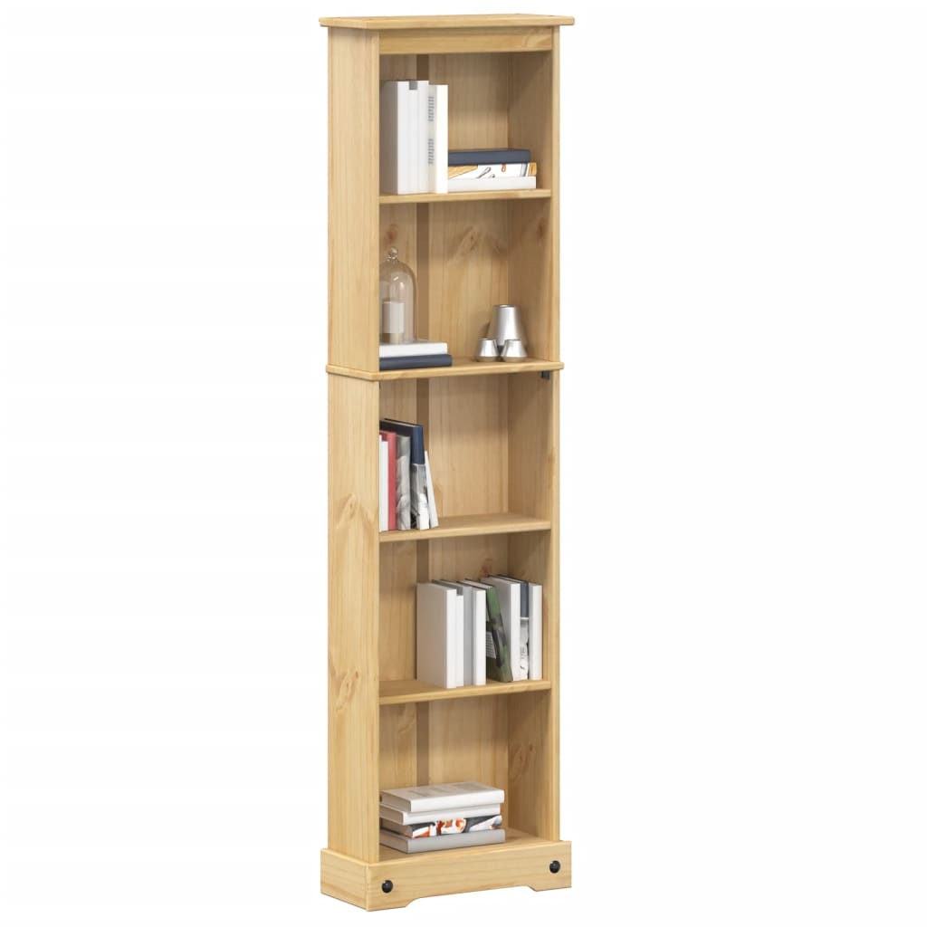 Bookcase Corona 46x20x170 cm Solid Wood Pine - Charlotte Dunes
