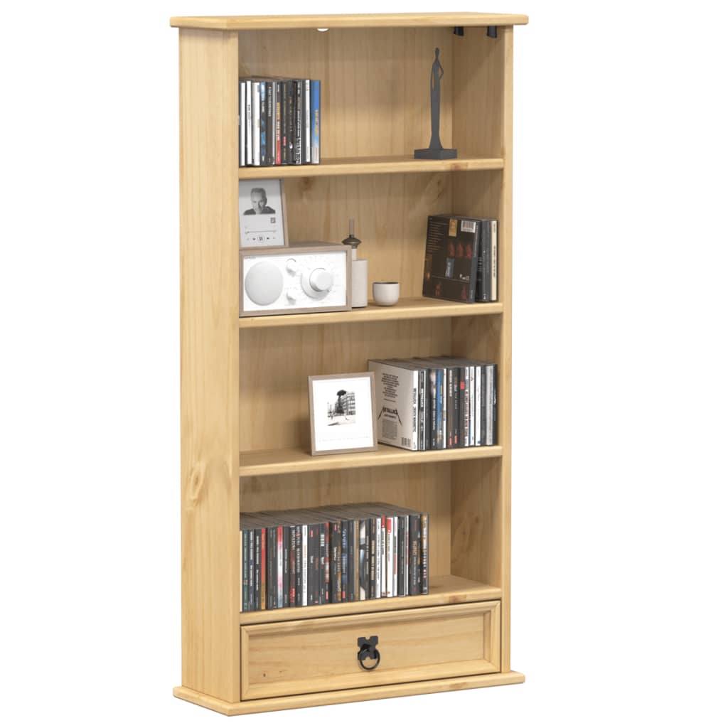 CD Cabinet Corona 52x17.5x103 cm Solid Wood Pine - Charlotte Dunes