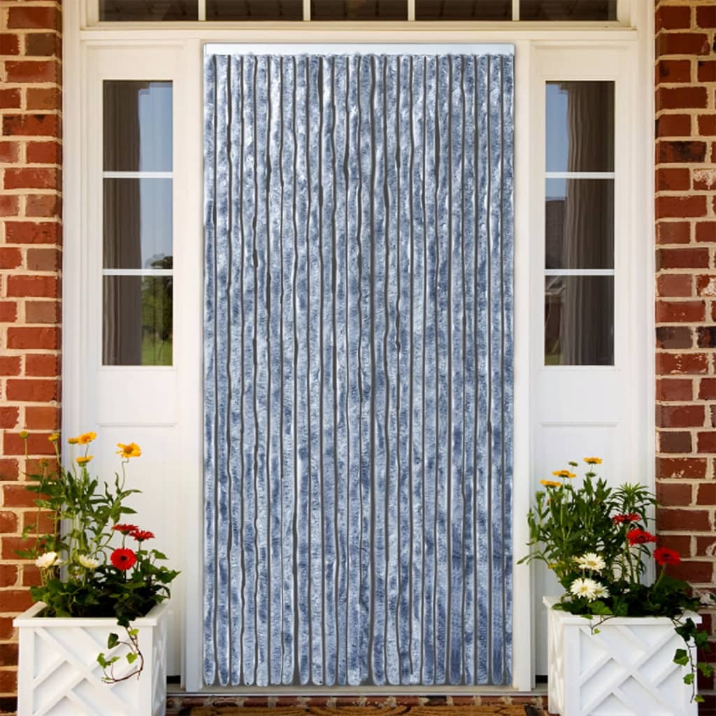 Fly Curtain Silver 100x230 cm Chenille - The Home Maker