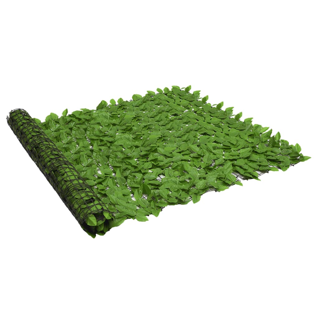 Balcony Privacy Screen with Green Leaves 300x150 cm - Merlin Deals