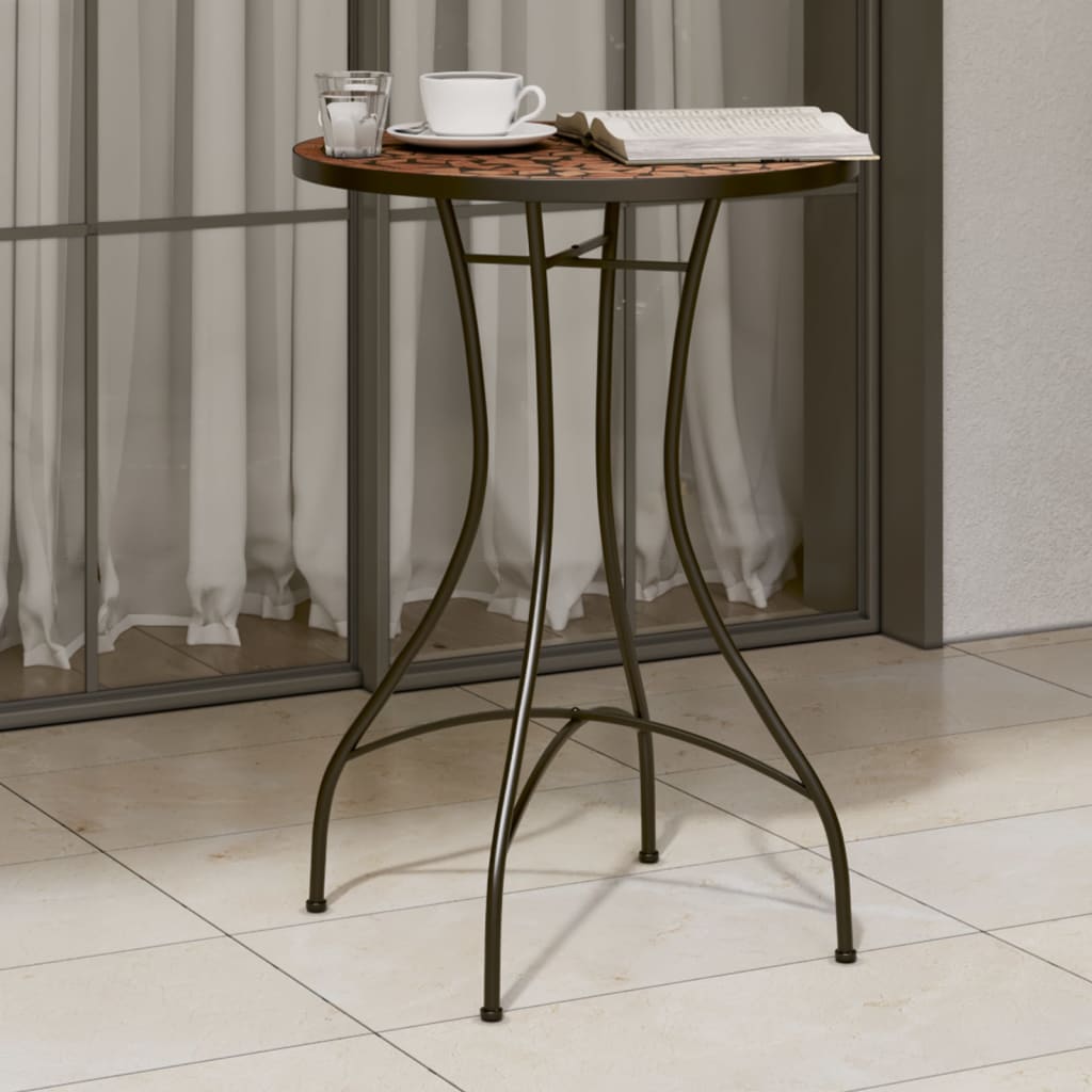 Mosaic Bistro Table Terracotta 50x70 cm Ceramic - Decor Base